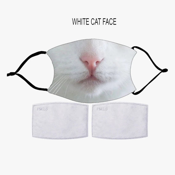 CAT FACE Fashion Design Printed Reusable Face Mask collection (Includes 2 FREE filters)