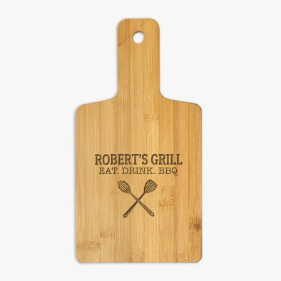 Eat Drink BBQ Custom Wooden Serving Board