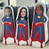 Custom 3D Super Girl Your Photo Face Pillow  | Personalized My Face Pillow for Kids