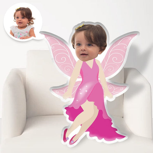Custom Fairy Your Photo Face 3D Pillow for Kids