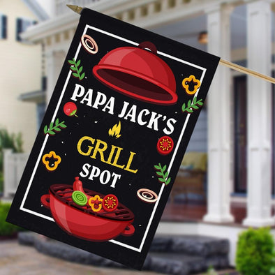 Grill Spot Personalized House Flag