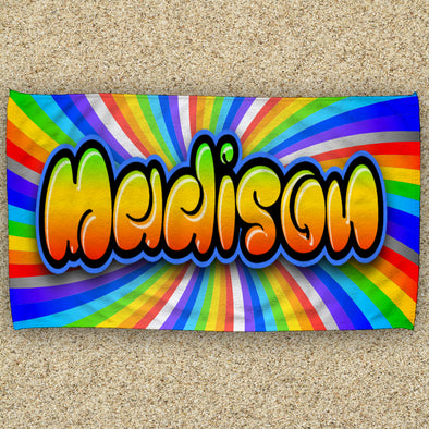 a colorful sign that says madison on it
