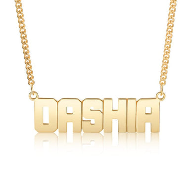 Personalized Yellow Gold, White Gold or Rose Gold Name Necklace with 14"-22" Chain