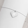 Engraved Silver Heart Necklace.