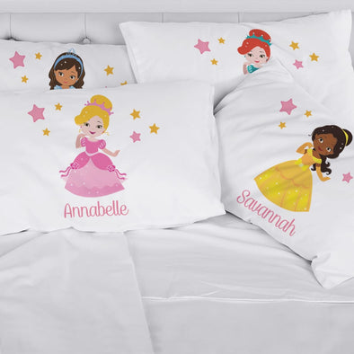 Exclusive Sale - Personalized Kids Princess Character Sleeping Pillowcase.