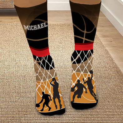 Exclusive Sale - Personalized Basketball Tube Socks.