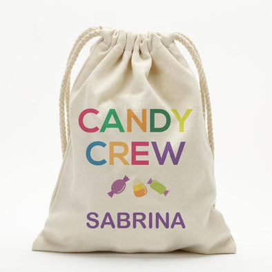 Candy Crew Custom Halloween Drawstring Sack for Kids.