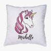 Pink Unicorn Personalized Flip Sequin Decorative Throw Pillowcase.