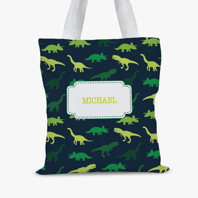 Dinosaur Personalized Kids Tote Bag.