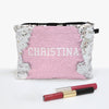 Custom Color Sequin Makeup Bag Zippered Accessories Pouch.