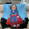 Custom Superhero Your Face Photo Blanket