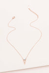 Tensly Point Stone Necklace Rose Gold