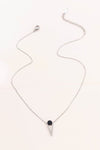 Tensly Point Stone Necklace Silver