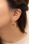 Cara Heart Drop Earrings