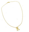 Gold KC Initial Necklace Chiefs