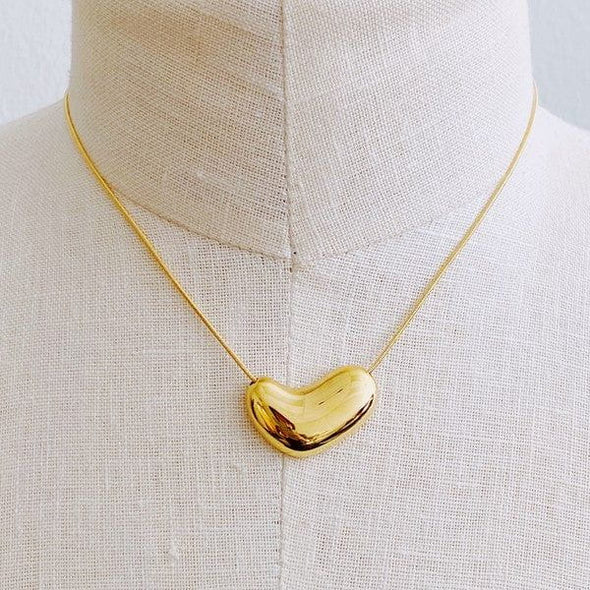 Bold Molten Heart Necklace