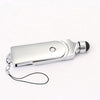 Personalized 8GB Metal USB Flash Drive with Stylus – Polished Silver, Includes Case & Carabiner