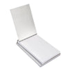 Personalized Polished Silver Notepad Holder – Sleek Desk Organizer with Notepad Included – Elegant Gift for Office or Home