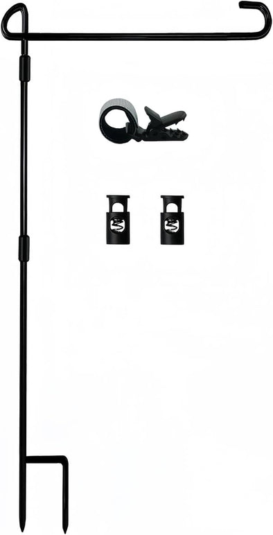 Garden Flag Pole Stand with Stopper & Clip – Weatherproof Outdoor Flag Holder
