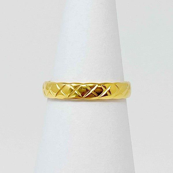 Gold Quilted Ring