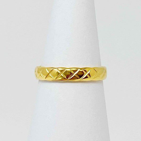 Gold Quilted Ring