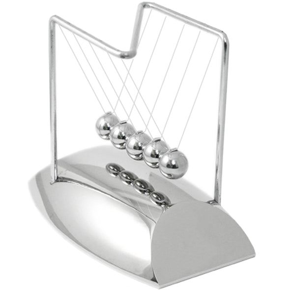 Executive Newton's Cradle: Sleek Chrome Desk Toy for Stress Relief & Focus - Elegant Desk Gift for Office/Home - Ultimate Executive Desk Toy