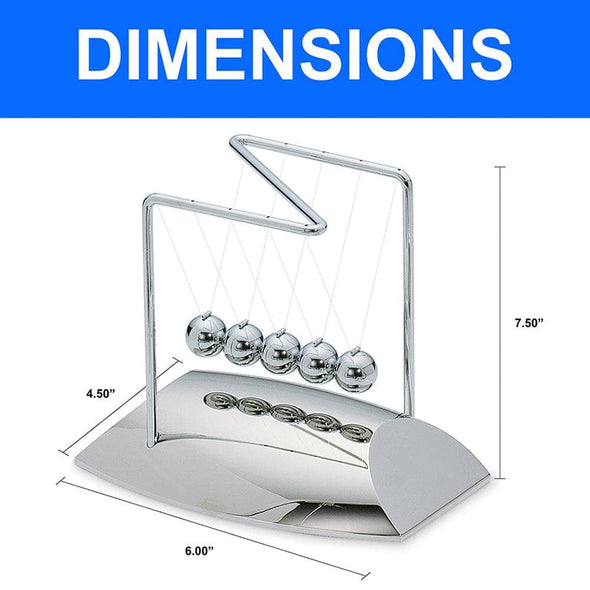 Executive Newton's Cradle: Sleek Chrome Desk Toy for Stress Relief & Focus - Elegant Desk Gift for Office/Home - Ultimate Executive Desk Toy