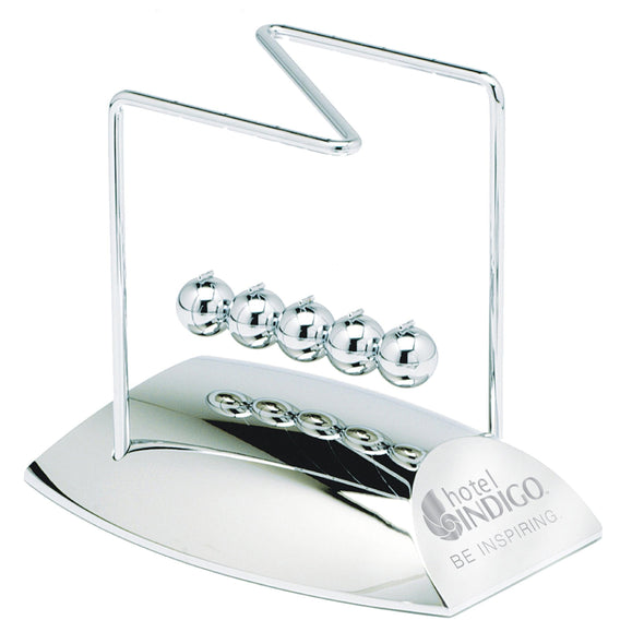 Executive Newton's Cradle: Sleek Chrome Desk Toy for Stress Relief & Focus - Elegant Desk Gift for Office/Home - Ultimate Executive Desk Toy