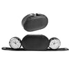 Personalized Dual Time Travel Alarm Clock – Folding Faux Leather Case, Analog Quartz Movement