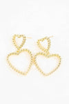 Cara Heart Drop Earrings