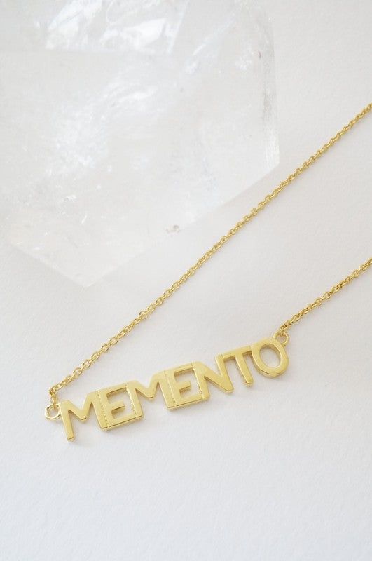 MEMENTO Nameplate Necklace - Sale