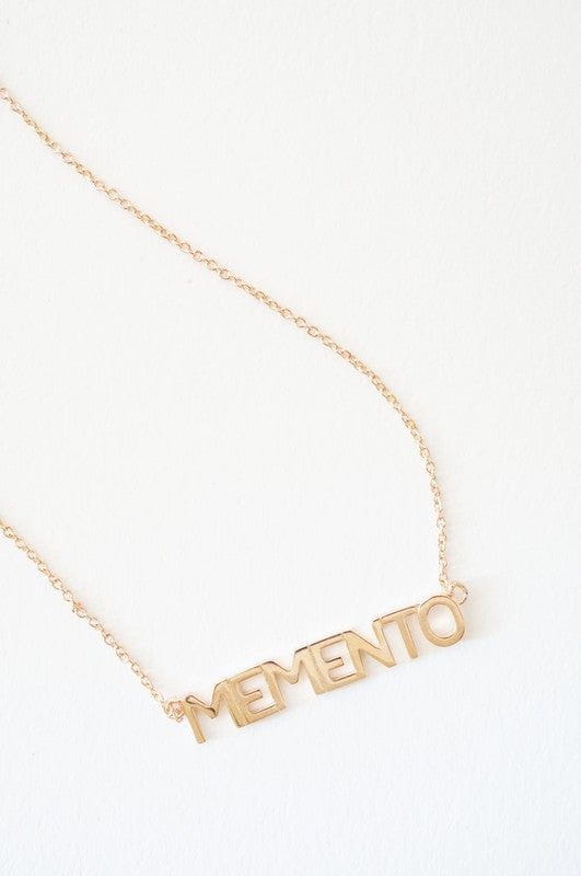 MEMENTO Nameplate Necklace - Sale