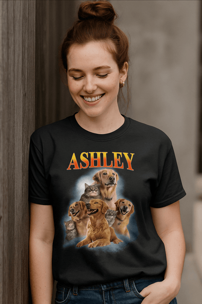 Design Your Own Bootleg T-Shirt – Custom Rap Tee with Your Photo, Vintage 90s Style Hip Hop Shirt, Personalized Graphic Tee