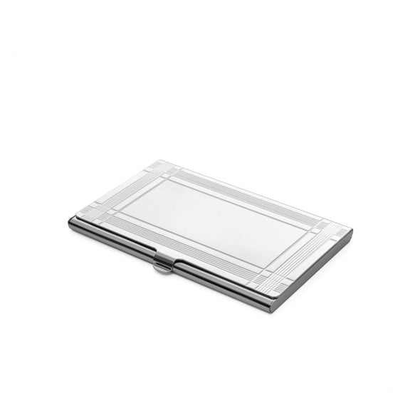 Personalizable Sleek Silver Executive Marvin Business Card Case - Buy in Bulk or Wholesale for Professionals