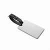 Non-Tarnishing Silver Luggage Tag with Black Strap - Durable Travel Executive Accessory | Durable | Perfect for Travelers | Stylish | Logo Imprint