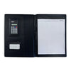 Personalized Leather Business Portfolio with Calculator – Custom Two-Tone Organizer for Professionals, 13x9 Inch Size