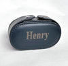 Personalized Dual Time Travel Alarm Clock – Folding Faux Leather Case, Analog Quartz Movement