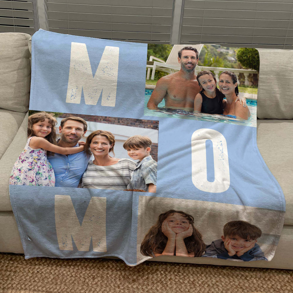 Create a warm and fuzzy moment for Mom with a custom photo blanket - order yours today!