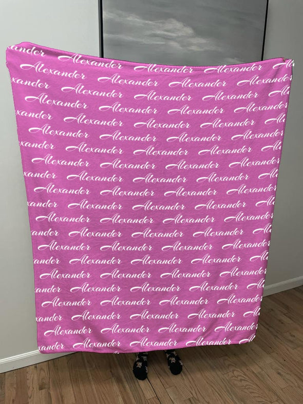 Create your own Cozy Plush Fleece blanket with a name repeating over the entire Blanket - Arizonia
