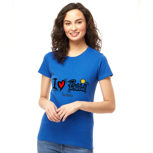 I Love Pickleball T-Shirt, Gift for Her, Pickleball Gifts, Sport T-Shirt, Sport Graphic T-Shirt -  Can be personalized