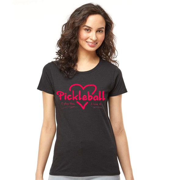I Play This - I Love It - Pickleball T-Shirt, Gift for Her, Pickleball Gifts, Sport T-Shirt, Sport Graphic T-Shirt -  Can be personalized