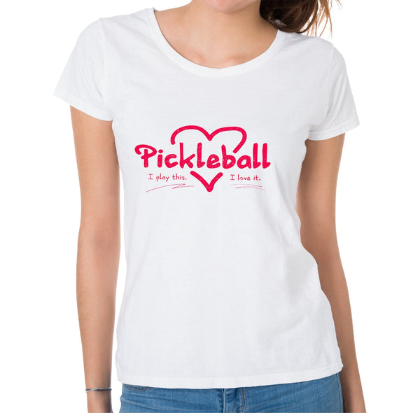 I Play This - I Love It - Pickleball T-Shirt, Gift for Her, Pickleball Gifts, Sport T-Shirt, Sport Graphic T-Shirt -  Can be personalized