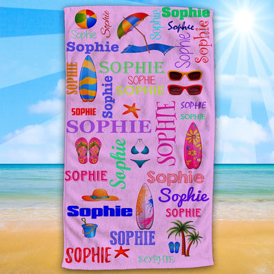Your Name, Your Style: Personalized Beach Towels |  30"x60" Large Towels