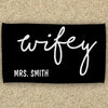 Monogram Name Wifey & Hubby Personalized 30x60 Beach Towel
