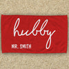 Monogram Name Wifey & Hubby Personalized 30x60 Beach Towel