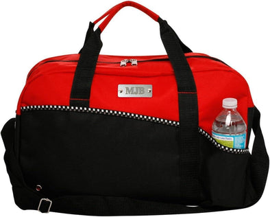 Personalized Red & Black Carry-All Duffel Bag – Lightweight Polyester Travel & Gym Duffel