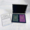 Personalized Bridge Cards, 2 Decks with Score Pad in Silver Case -