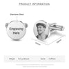 Personalized Photo Cufflinks, Custom Laser Engraving on Stainless Steel