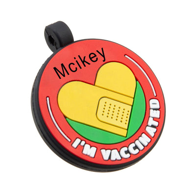 Personalized Vaccination Dog Tag with Name and Contact Info – Custom Pet ID Tag