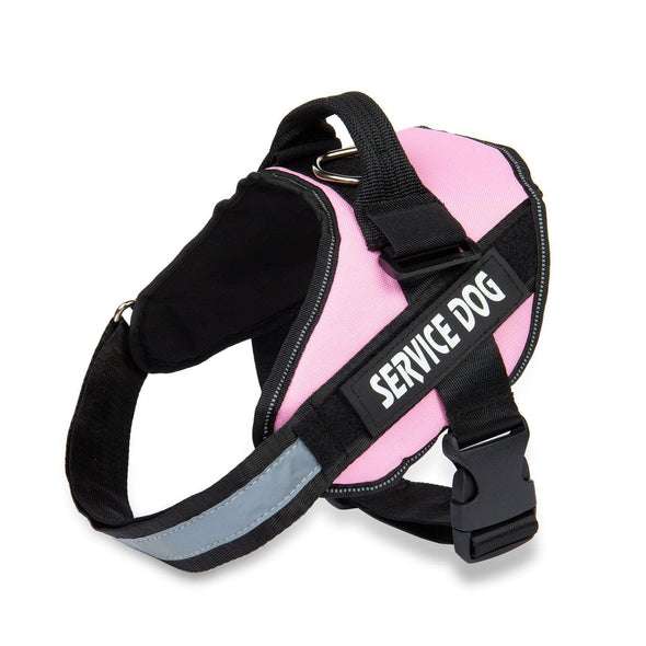 Adjustable Service Dog Harness – Nylon Reflective Vest (Multiple Colors & Sizes)